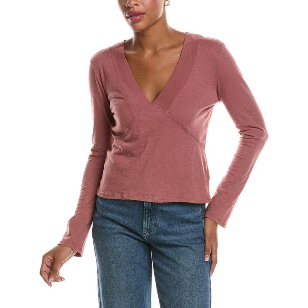 Velvet By Graham & Spencer Womens  Nessa Slub T-Shirt, Pink